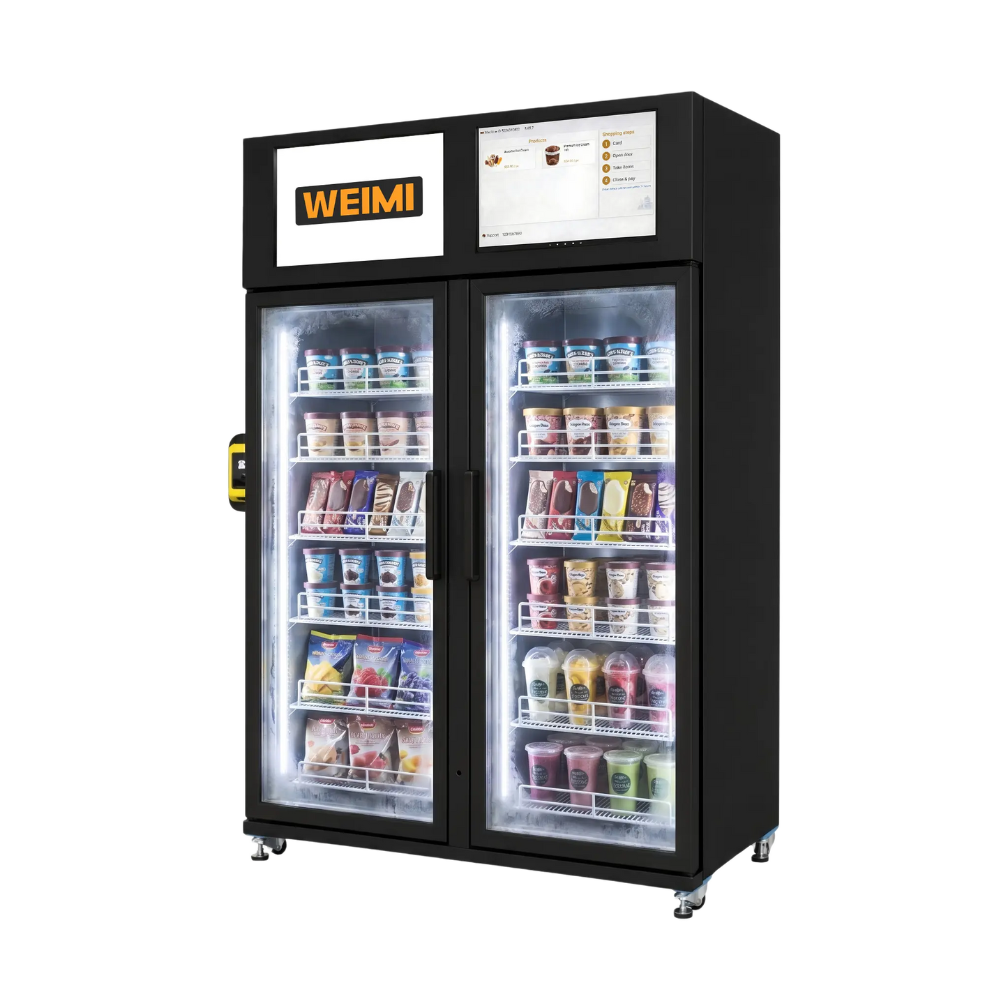 WEIMI AI Combo Smart Vending Freezer Sell Frozen & Fresh