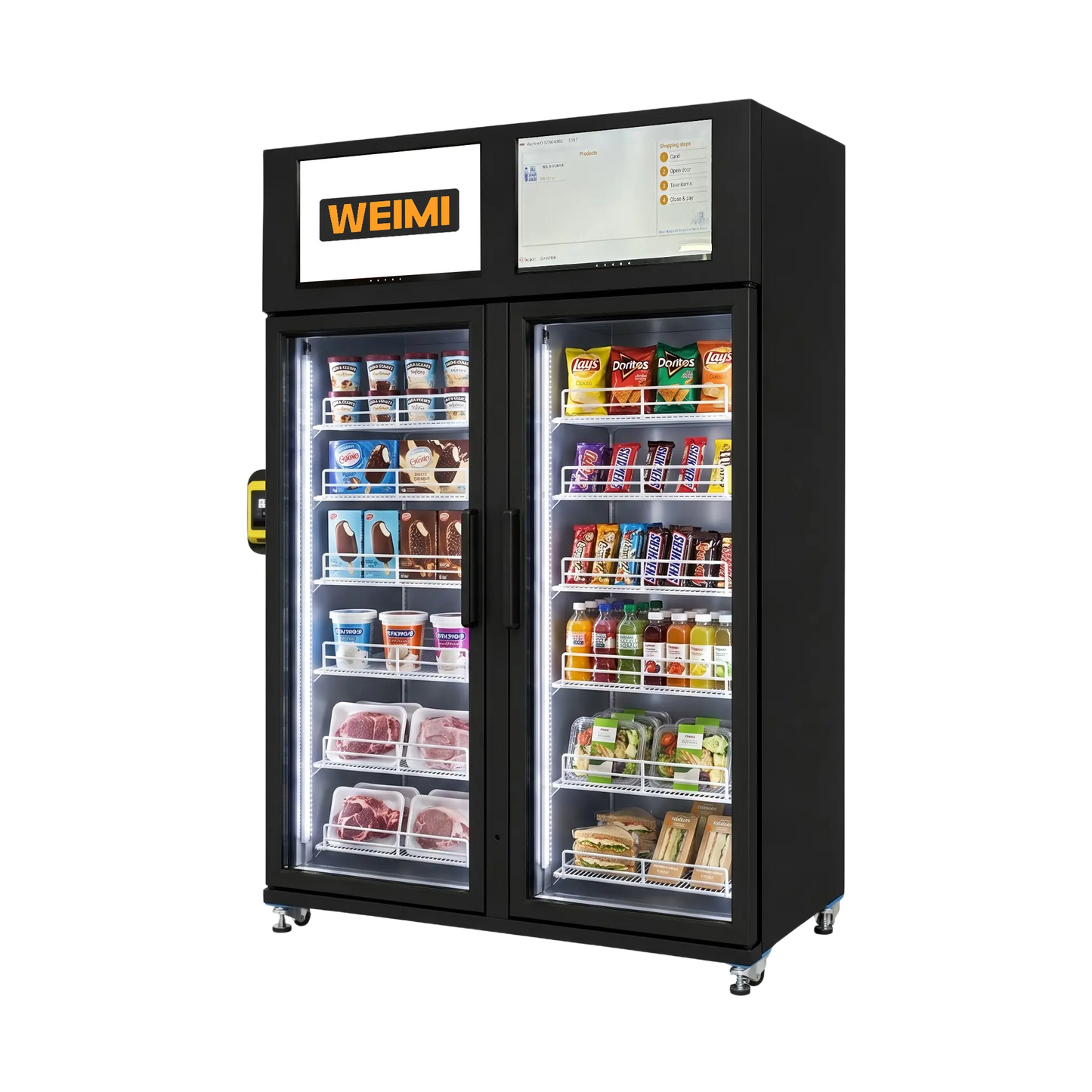 WEIMI Combo AI Vending Machine Freezer & Cooler for sale