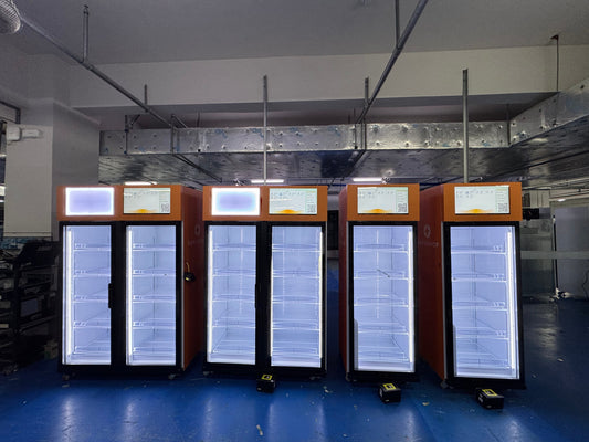 WEIMI AI vending fridges in production