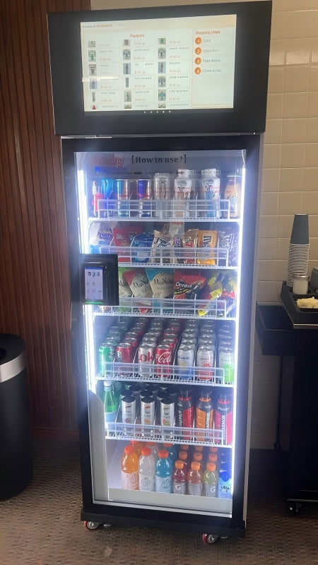 WEIMI AI vending machine selling snacks and drinks for a U.S. customer