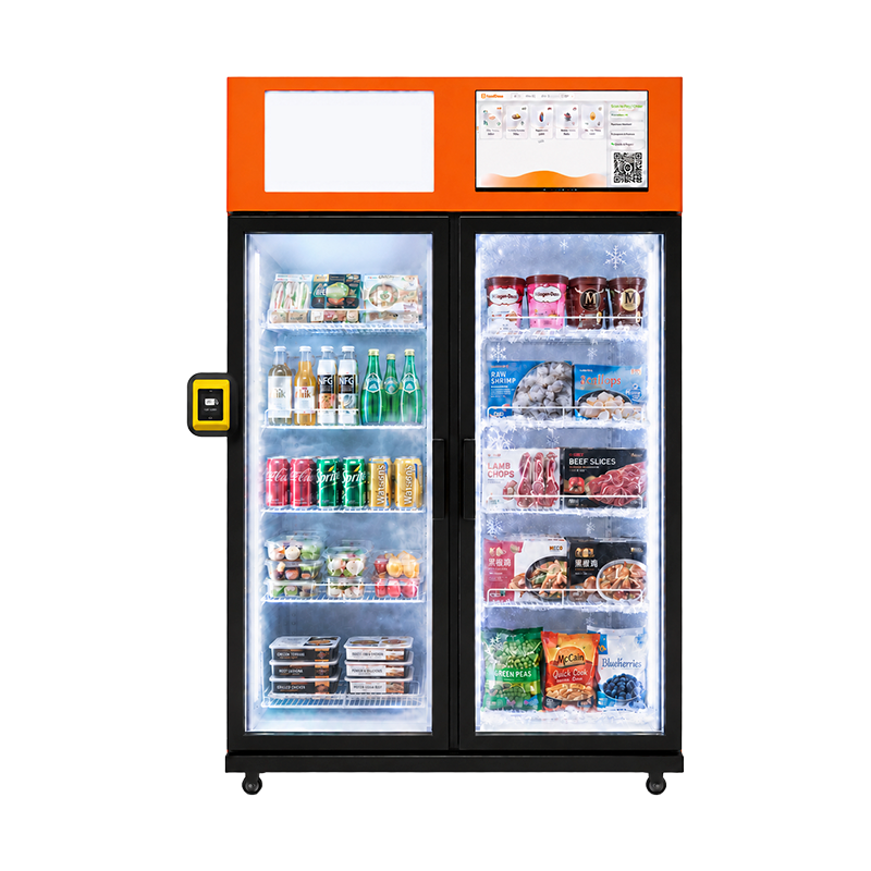 Combo AI Vending Machine: Freezer + Cooler 2 in 1