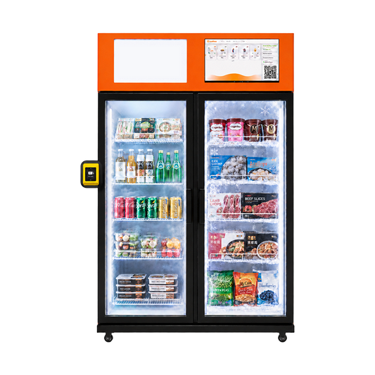 Combo AI Vending Machine: Freezer + Cooler 2 in 1