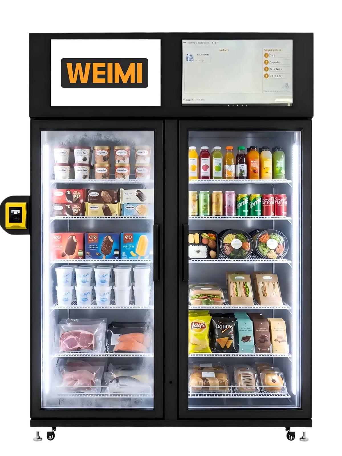 WEIMI Combo AI Vending Machine Freezer & Cooler for sale