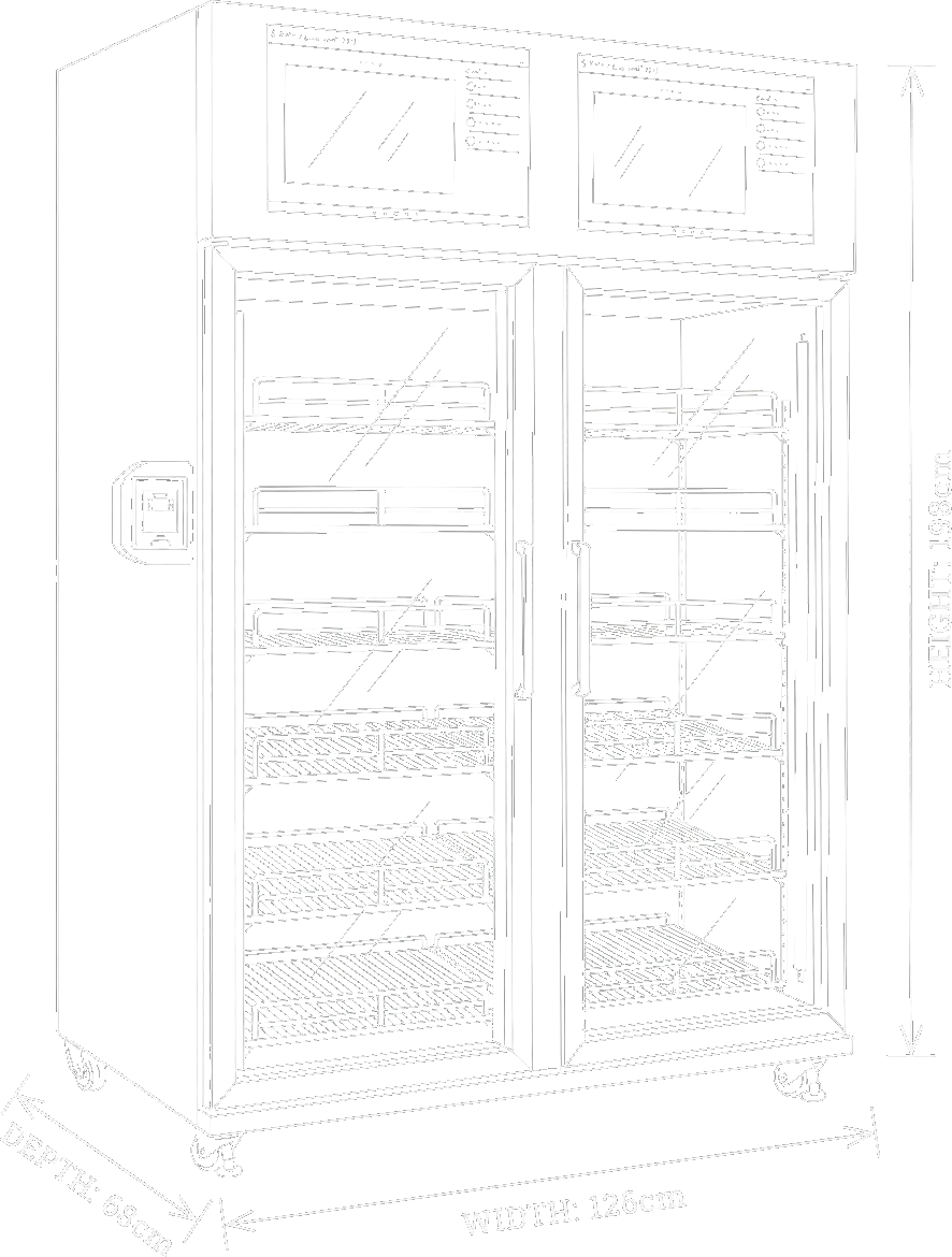 Detailed Specifications of WEIMI Combo AI Vending Machine Freezer Cooler