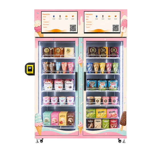 WEIMI AI Combo Smart Vending Freezer Sell Frozen & Fresh