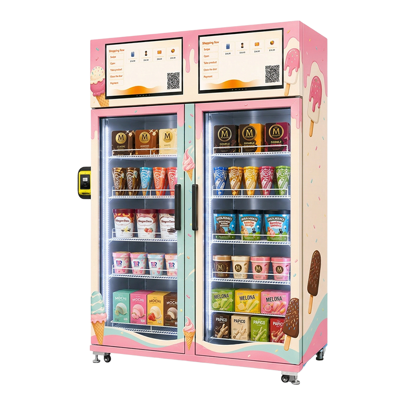 WEIMI AI Combo Smart Vending Freezer Sell Frozen & Fresh