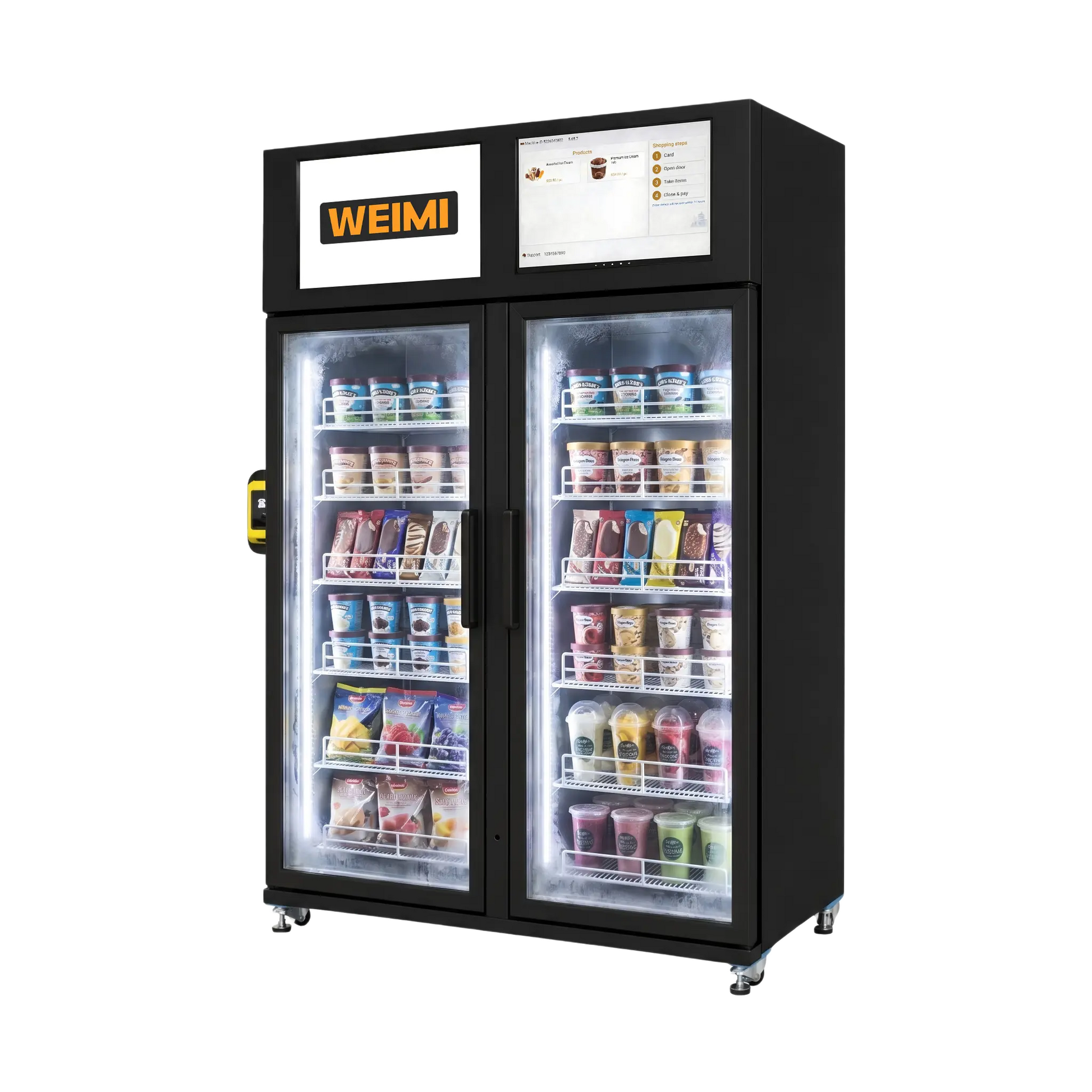WEIMI AI Combo Smart Vending Freezer Sell Frozen & Fresh