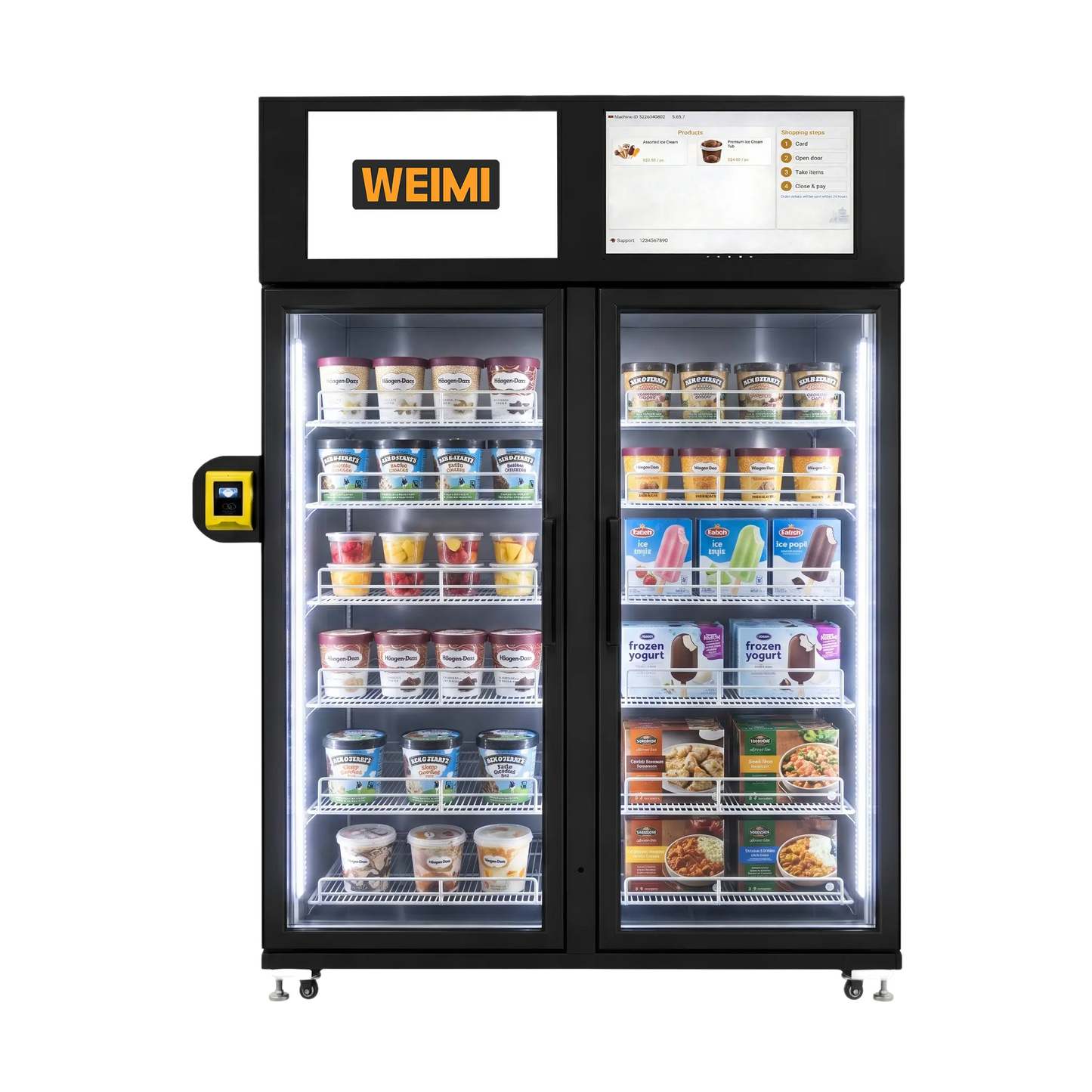 WEIMI AI Combo Smart Vending Freezer Sell Frozen & Fresh