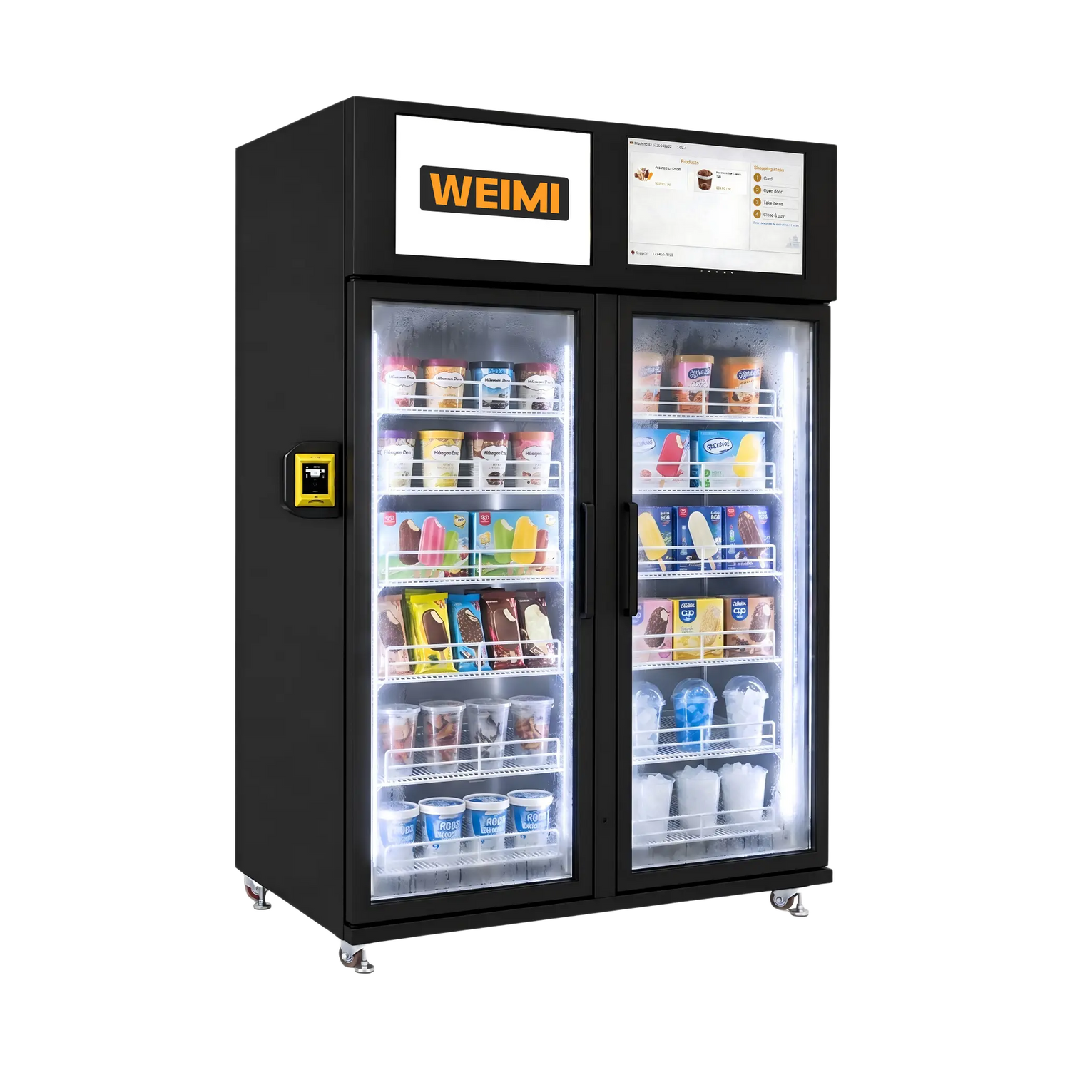 WEIMI AI Combo Smart Vending Freezer Sell Frozen & Fresh