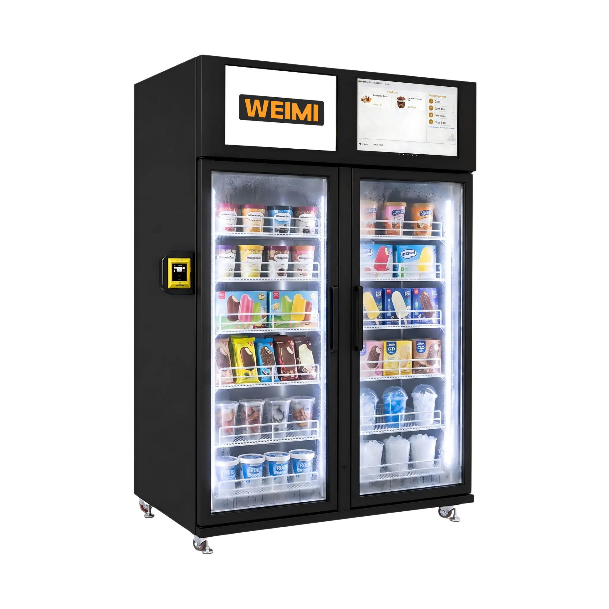 WEIMI AI Combo Smart Vending Freezer Sell Frozen & Fresh
