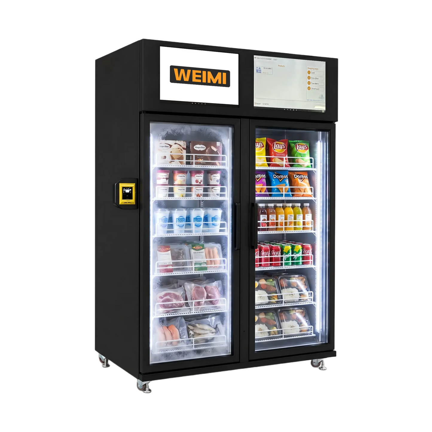 WEIMI Combo AI Vending Machine Freezer & Cooler for sale