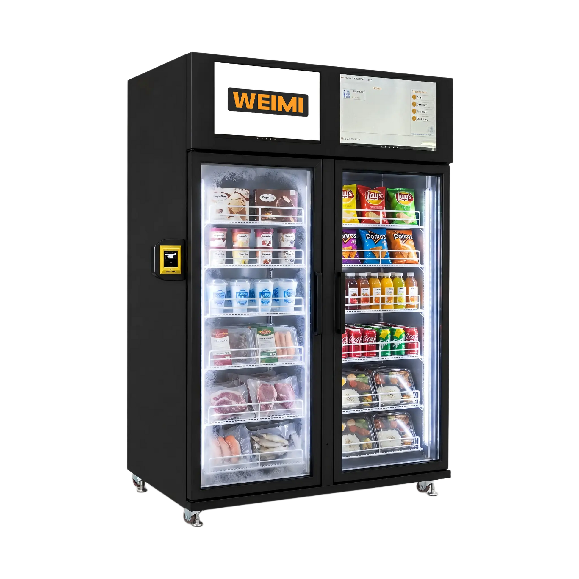 WEIMI Combo AI Vending Machine Freezer & Cooler for sale