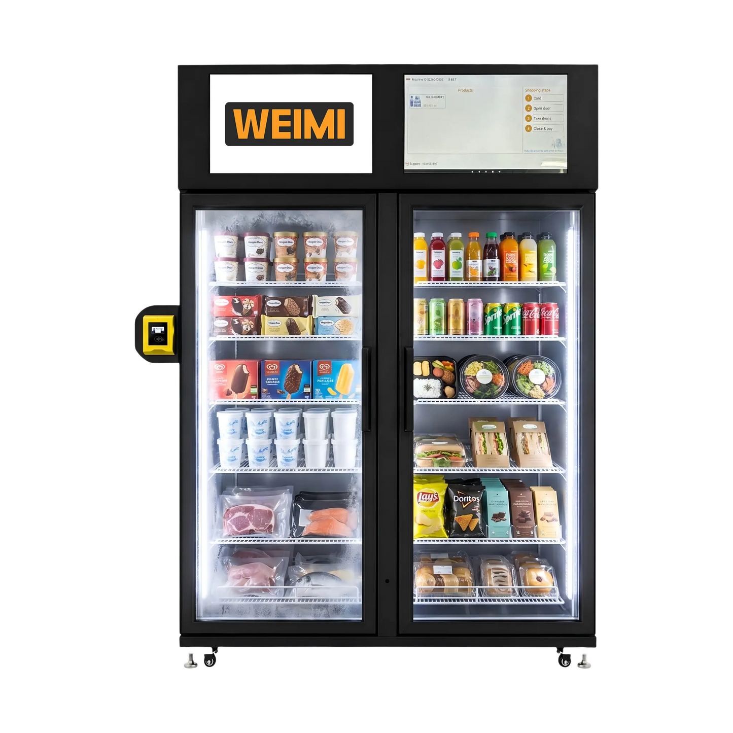 WEIMI Combo AI Vending Machine Freezer & Cooler for sale