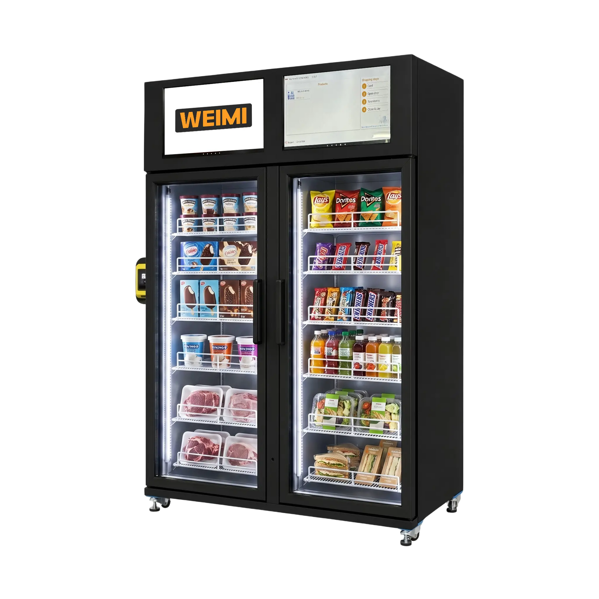 WEIMI Combo AI Vending Machine Freezer & Cooler for sale
